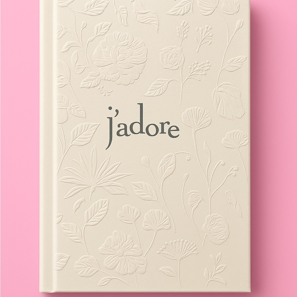 J’adore Cream Floral Embossed Journal - Christian Dior J’adore Hardcover